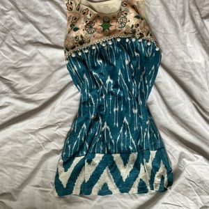 boho dress w pom pom detail